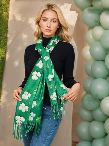 VENVSBEE Van Gogh Scarves Art Scarf for Women Best Gift Reversible Soft Cashmere Feel Shawl Wrap Doubleside Pashmina in Gift Box-20 Häuser in Auvers in Kuwait