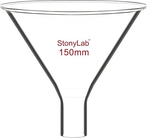 stonylab Glass Powder Funnel, Heavy Wall Borosilicate Glass Short Stem Funnel with 50 mm Top Diameter and 22 mm Stem Length in Saudi Arabia