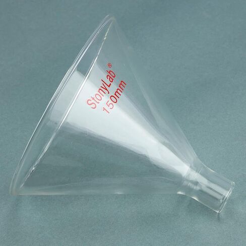 stonylab Glass Powder Funnel, Heavy Wall Borosilicate Glass Short Stem Funnel with 50 mm Top Diameter and 22 mm Stem Length in Saudi Arabia