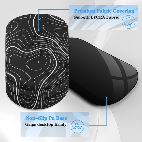 دعم معصم وسادة الماوس المريح ， وسادة الماوس الراحة في الرسغ لتخفيف آلام النفق الرسغي مع رغوة الذاكرة وقاعدة PU غير المنقولة ، وسادات الماوس للماوس والمكتب اللاسلكي (12x8 بوصة ، أسود) in Kuwait