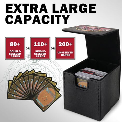 Card Deck Box for YGO MTG 3D sculpted relief Deck Box 110 Card Storage Box Trading Games Leather Storage with divider (Sky Dragon Colored) in Kuwait