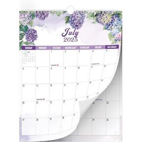 Wall Calendar 2025-2026, 11.5" x 14.8" Large Monthly Desk Calendar for Home and Office Include 18 Months January 2025 to June 2026 With Vacation Overview