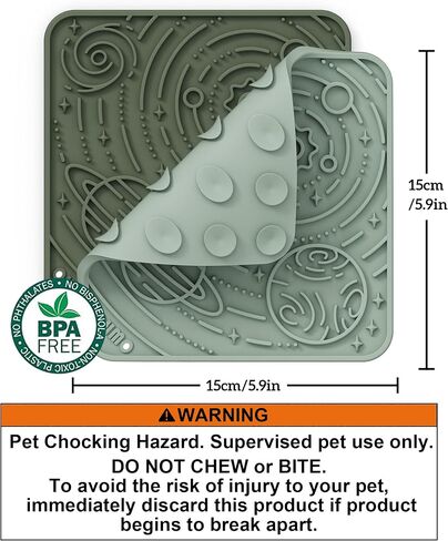 OHMO Lick Mat for Dogs and Cats(Small, Camo&Light Green, 2pcs) Enrichment Accessories Toy Space Star Easy Clean Pet Slow Feeder w/Suction Cups, Licking Pad for Anxiety Relief and Boredom Reduction in Saudi Arabia