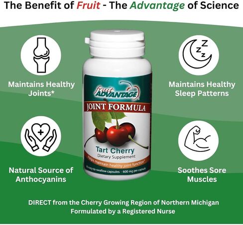 Montmorency Tart Cherry Capsules Joint Formula 1200 mg per serving - 60 Vegetarian Capsules in Saudi Arabia