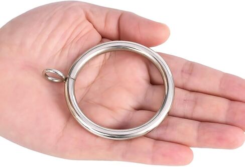Thick Metal Curtain Rings,2.0-Inch Inner Diameter 0.24-Inch Wire Diameter,Fit up 1.7-inch Rods (Antique Brass-18Pcs) in Kuwait