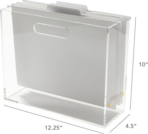 RUSSELL+HAZEL Acrylic Laptop Stand, Desktop Organization, Clear, 14" W x 12.125" L x 8.75" H, Fits Laptops up to 16", 51183 in Kuwait
