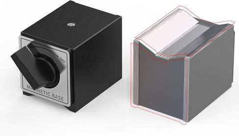 قاعدة مغناطيسية 12T، مناسبة لأضواء الآلة المغناطيسية، حامل المؤشر متري M8 X 1.25 فتحة مستغلة، 4.72 × 1.96 × 2.16 بوصة، قطعة واحدة in Kuwait