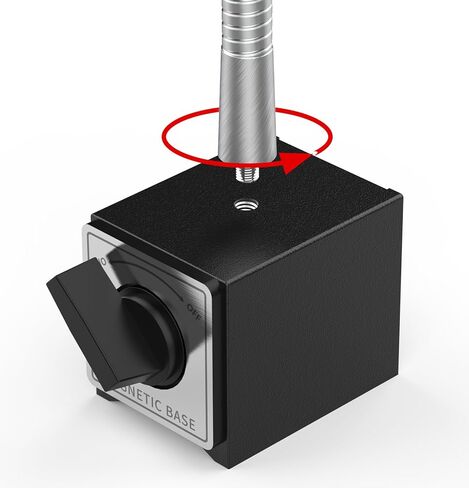 قاعدة مغناطيسية 12T، مناسبة لأضواء الآلة المغناطيسية، حامل المؤشر متري M8 X 1.25 فتحة مستغلة، 4.72 × 1.96 × 2.16 بوصة، قطعة واحدة in Kuwait