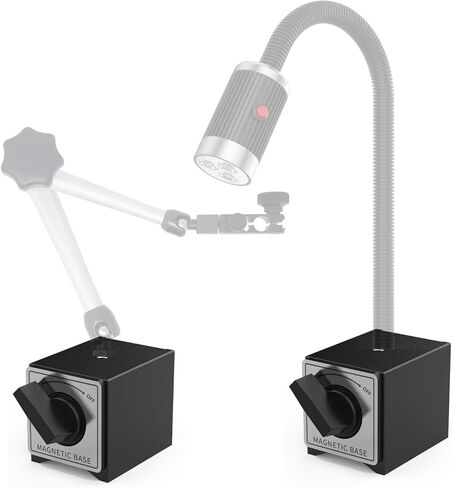 قاعدة مغناطيسية 12T، مناسبة لأضواء الآلة المغناطيسية، حامل المؤشر متري M8 X 1.25 فتحة مستغلة، 4.72 × 1.96 × 2.16 بوصة، قطعة واحدة in Kuwait