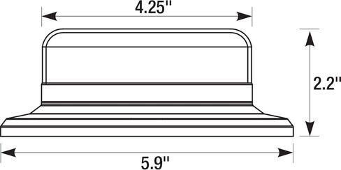 Buyers Products Low Profile 6 Inch by 2 Inch LED Beacon with Blunt Cut Leads in Saudi Arabia