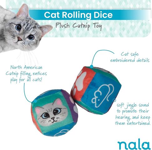 Caitec Presents Nala Cat Crinkle Bowties - Interactive Catnip Toy - Chase & Play, 6 Pack in Kuwait