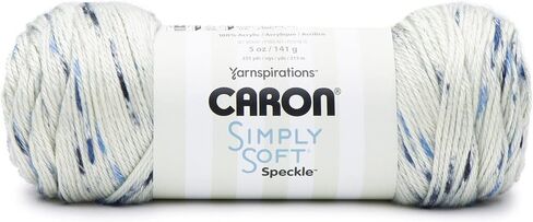 Caron Simple Soft Speckle Yarn - 3 حزمة مع بطاقات أنماط بالألوان (أحمر الشفاه) in Kuwait