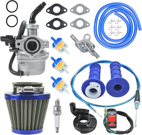 PZ19 Carburetor Carb Air Filter Throttle Handle Grips Cable for 50cc 70cc 90cc 110cc 125cc Tao Tao GK110 Baja SSR Apollo Coolster Chinese Four Wheeler ATV Go Kart CRF50 XL70 Dirt Pit Bike Black in Kuwait