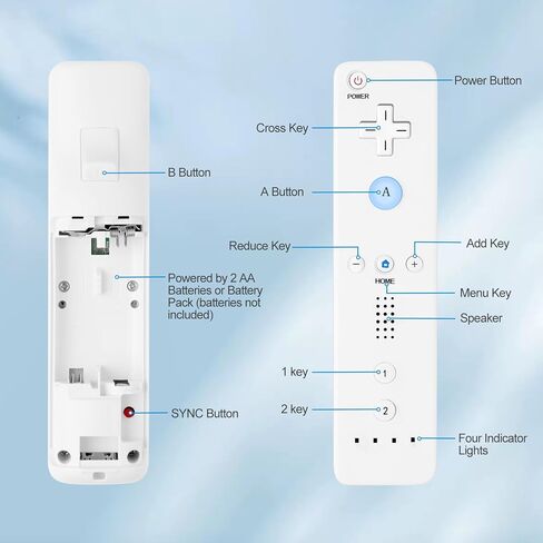 وحدات تحكم Crifeir Wii Remote وNunchuck مع ردود فعل اهتزاز، ومكبرات صوت مدمجة، وأغطية سيليكون، وأشرطة معصم - متوافقة مع وحدات تحكم Wii وWii U (BR) in Kuwait
