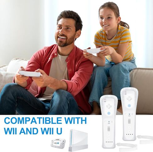 وحدات تحكم Crifeir Wii Remote وNunchuck مع ردود فعل اهتزاز، ومكبرات صوت مدمجة، وأغطية سيليكون، وأشرطة معصم - متوافقة مع وحدات تحكم Wii وWii U (BR) in Kuwait