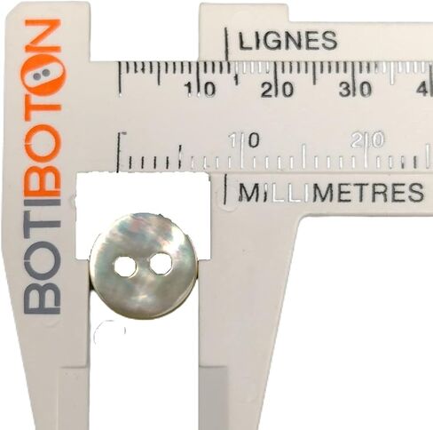 Natural Nacar Pearl Shell Buttons - Nacre - Concha - AKOYA - 2 Holes Round Sewing Buttons - Iridisdent Color - Produced and Shipped from Spain (37 mm) in Kuwait