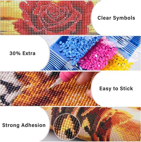 Lxmsja Koi Fish Miamond Art Kits للبالغين ، ومشهد الأسماك DIY الكامل الحفر مجموعات الطلاء الماس للمبتدئين ، الحرف الفنية للأحجار الكريمة 5D للبالغين ، ديكور الجدار المنزلي 12x16 بوصة in Kuwait