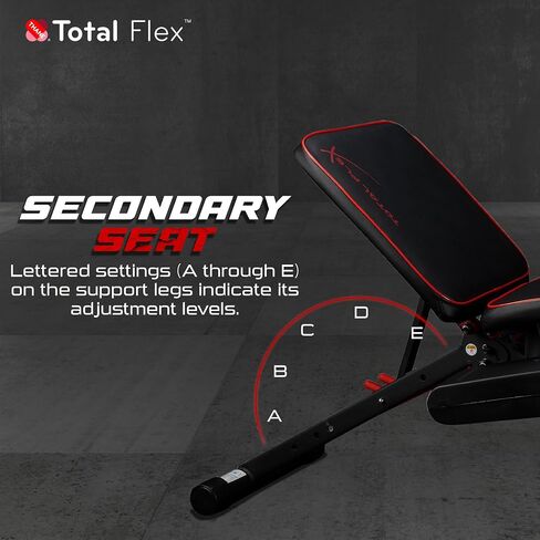 L with Performance Pack Folding Weight Bench & Exercise Bench Press Rack - Fitness Benches, Gym Bench for Home, Workout Bench - Multi Gym Strength Training Equipment, Portable Gym Equipment in Kuwait