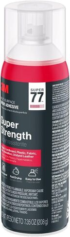 3M Super 77 Multi-Surface Spray Adhesive, 7.35 oz., Low VOC, Quick Bond, Fast Drying, Clear Finish for Foil, Foam, Paper, Metal, Plastic, Fabric, and Cardboard (77-10-NAT) in Saudi Arabia