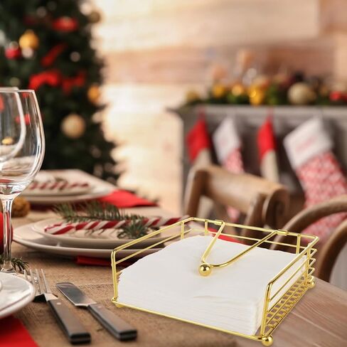 3PCS Napkin Holders for Paper Napkins, Modern Flat Napkin Holder Square Paper Napkins Holders with Weighted Arm for Kitchen Tables, Black Metal Napkin Dispenser for Farmhouse, Dinner, Outdoor in Kuwait