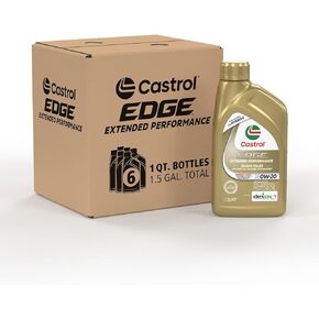 Castrol Edge Extended Performance 0W-20 Advanced Full Synthetic Motor Oil, 1 Quart, Pack of 6