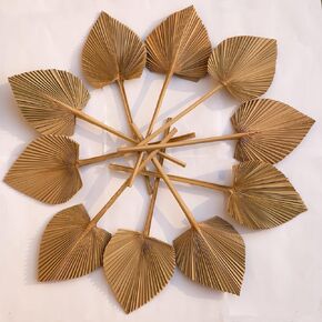 6 Pcs Dried Palm Leaves Large Decor Wedding, Balloon Arch, Party, Home, Wall, Vase, DIY - Dry Natural Palm Leaf Fan, Boho Large Palm Leaves Long Stems, Dried Palm Leaves Decor, Palm Spears, Palm Leafs