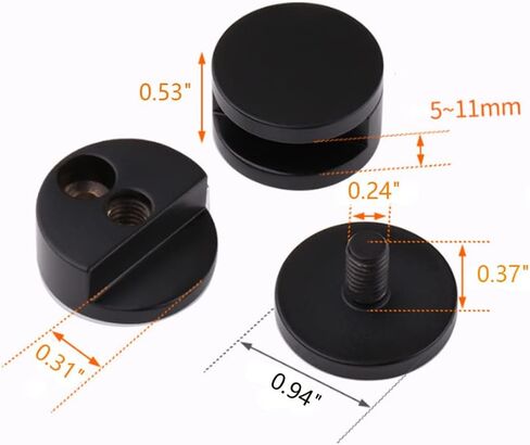 Round Shape Wall-Mounted Mirrors Bracket, Glass Clips Clamps Holder, Mirror Clips Glass Supports Fixings for 5-11mm Thick Mirror 4 Pieces in Kuwait