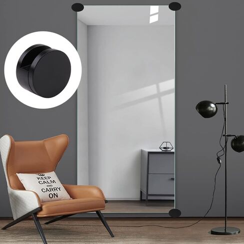 Round Shape Wall-Mounted Mirrors Bracket, Glass Clips Clamps Holder, Mirror Clips Glass Supports Fixings for 5-11mm Thick Mirror 4 Pieces in Kuwait