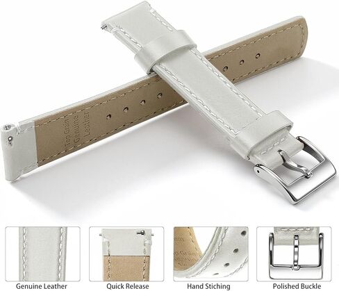 سوار ساعة من الجلد المحبب من Artthurse، جلد طبيعي سريع الفك، حزام ساعة 20 ملم 22 ملم للرجال والنساء in Kuwait