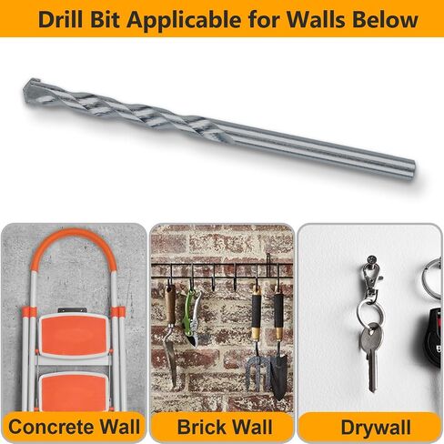 KURUI Drywall Anchors and Screws Assortment Kit 350PCS, 175 Plastic Wall Anchors and 175 Philips Flat Head Screws, 5 Sizes Screws and Dry Sheetrock Anchor, with Self Drilling Drywall Anchors in Saudi Arabia