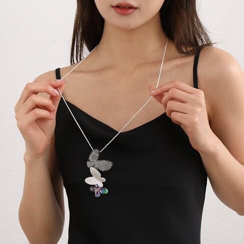 Womens Multilayer Pendant Necklaces Vintage Jewelry Fashion Long Sweater Necklace for Woman in Saudi Arabia