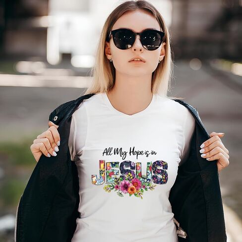 6 حزم الله الحديد على ملصقات نقل يسوع الله الأمل نقل الحرارة تصميم الحديد على الشارات لقمصان تي شيرت المسيح يسوع الحديد على بقع الفينيل للنساء الرجال الملابس خياطة الزينة الحرفية لوازم DIY in Kuwait