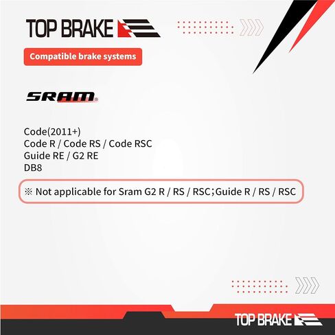 وسادات فرامل الدراجة الجبلية العلوية لـ AVID SRAM Code R/RE/RSC Guide RE | دراجات جبلية، انحدار، دراجات تريل | مركب سيراميك، خيار صامت، إصدار الأداء، أحمر (متضمن رقم التعريف الشخصي) in Kuwait