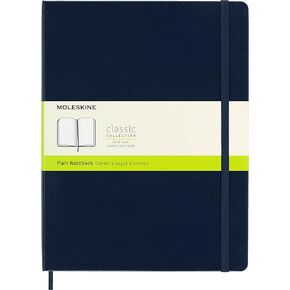 Moleskine Classic Notebook ، غطاء صلب ، XL (7.5 "× 9.5") محكم/مبطن ، أسود ، 192 صفحة