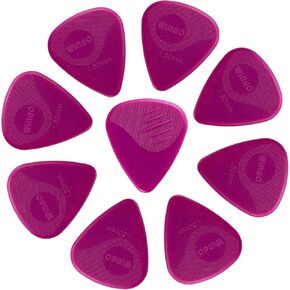 WINGO Guitar Picks 10 Pack, Non Slip Picks with Grip Stamped for Acoustic Electric Guitar Bass, 073mm, 088mm, 1.00mm, 1.25mm, and 1.50mm Includes Medium, Heavy, Extra Heavy.
