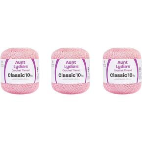 العمة Lydia Classic Mexicana Crochet - 3 حزمة من 300y/274m - القطن - مقياس 10 - الكروشيه