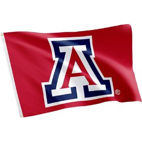 لافتات أعلام جامعة أريزونا لصبار الصحراء Wildcats UA 100% بوليستر للاستخدام الداخلي والخارجي 3×5 (النمط 2)