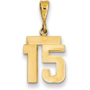 FB Jewels 14K Yellow Gold Casted Small Polished Number 0 Charm