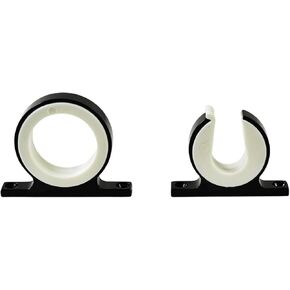 MARINE CITY Aluminum Black Strong Durable Smooth Polished Fishing Rod Storage Hanger Rack Holder for Boats Ships Vans Cars Marines Hardware Accessories (Pack of 2)