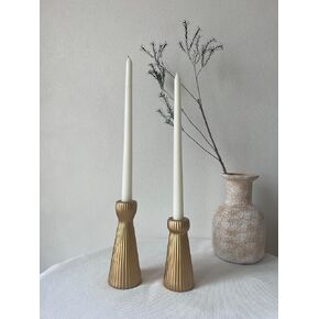 Taper Candle Holders for Candlesticks Ceramic Candle Stick Candle Holder- Set of 2 Decorative Candle Stand for Wedding Decor,Dinner Party and Table Centerpieces,Housewarming Gift Black