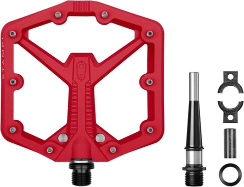 Crankbrothers Stamp 7 دواسات دراجة جبلية كبيرة - إصدار فضي - منصة مقعرة محسنة MTB Enduro Trail BMX - زوج مسطح من دواسات الدراجة الجبلية (تتضمن دبابيس قابلة للتعديل) in Kuwait