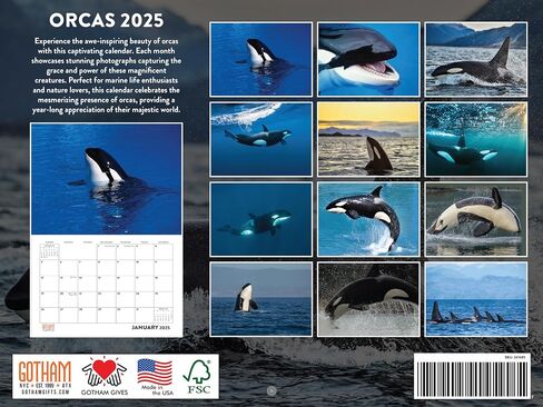 Penguin Calendar 2025 Monthly Wall Calender 12 Month | American Made In The USA in Kuwait