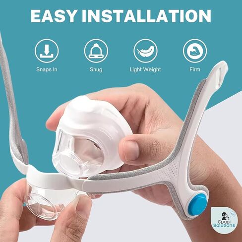 وسادة بديلة متوافقة مع قناع الأنف N20 (كبير) AirFit AirTouch CPAP، مقاس ممتاز ومريح، مادة ناعمة ومتينة، تغطي الأنف، كبيرة in Kuwait