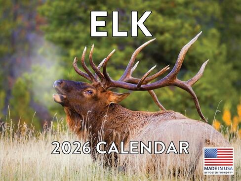 Elk Calendar 2025 Monthly Wall Calender 12 Month | American Made In The USA in Kuwait