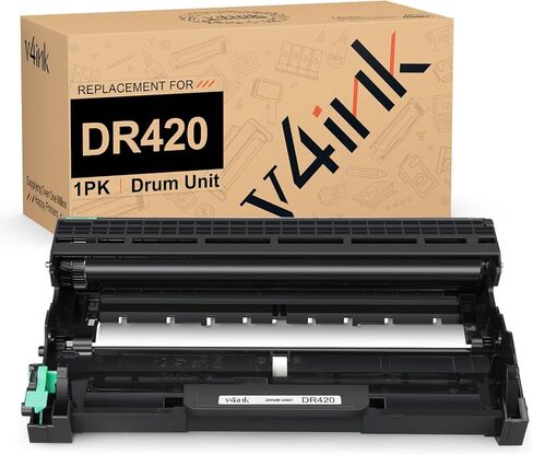 V4ink استبدال وحدة الأسطوانة المتوافقة مع Brother DR420 DR-420 لاستخدامها في HL-2130 HL-2135W HL-2230 HL-2240 HL-2240D MFC-7240 MFC-7360 MFC-7365DN Brother-Brinter 2940 2940 (Black ، 2 Pack) in Kuwait