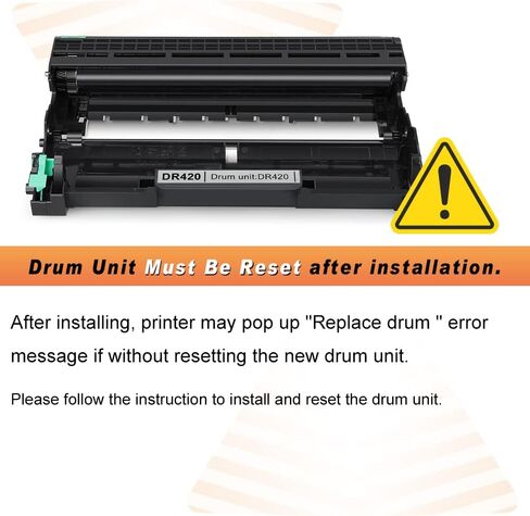 V4ink استبدال وحدة الأسطوانة المتوافقة مع Brother DR420 DR-420 لاستخدامها في HL-2130 HL-2135W HL-2230 HL-2240 HL-2240D MFC-7240 MFC-7360 MFC-7365DN Brother-Brinter 2940 2940 (Black ، 2 Pack) in Kuwait