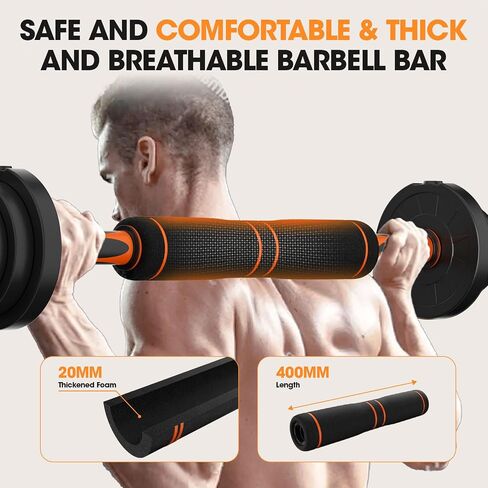 Adjustable Dumbbell Set 20LBS/50LBS/70LBS Free Weights Dumbbells,4 in1 Weight Set,Dumbbell, Barbell, Kettlebell, Push-up, Home Gym Fitness Workout Equipment for Men Women in Saudi Arabia