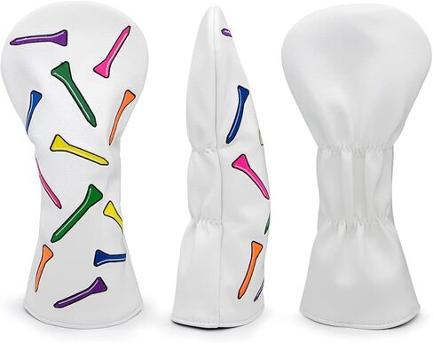 Barudan Golf Fairway Wood Head Cover Headcover, Colorful Tees Golf Fairway Cover Interchangeable # 3 4 5 7 X Fairway Head Cover Golf Protective Case in Saudi Arabia
