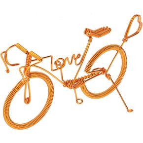 NUOBESTY Metal Bike Model Decorative Iron Bicycle Retro Classic Bicycle Model Figurine Home Tabletop Decoration Ornaments (Red)