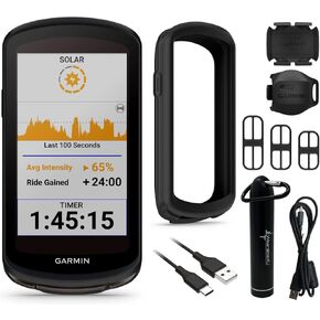 كمبيوتر الدراجة Garmin Edge 1040 GPS، على الطرق الوعرة والطرق الوعرة، دقة فورية مع حزمة البنك الإلكتروني Wearable4U